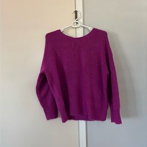 Ellison Women's Fuchsia Crew Neck Sweater